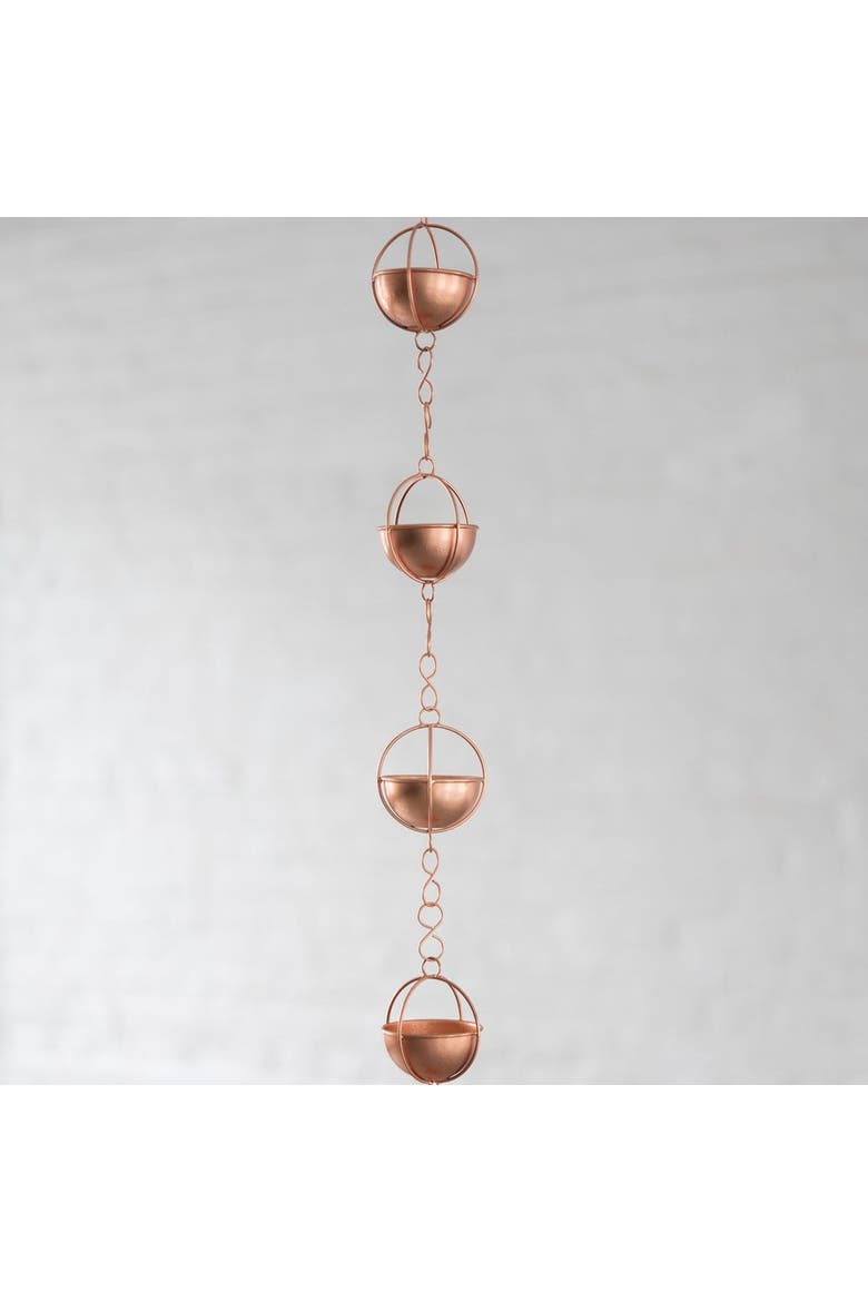 Prava Copper Rain Chain, Main, color, Copper
