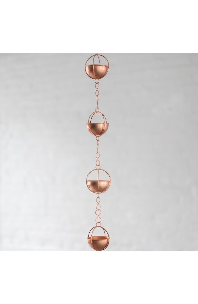 Ten Thousand Villages Prava Copper Rain Chain, Main, color, Copper