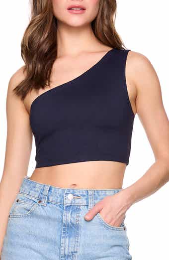 Susana Monaco One-Shoulder Crop Top