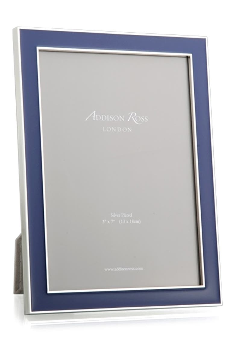 Navy Enamel Picture Frame, Main, color, BLUE