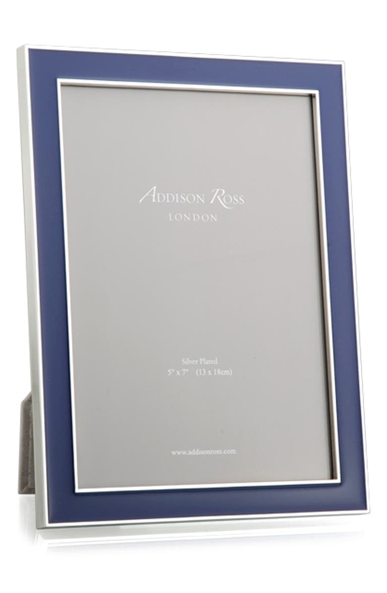 Addison Ross London Navy Enamel Picture Frame, Main, color, Blue