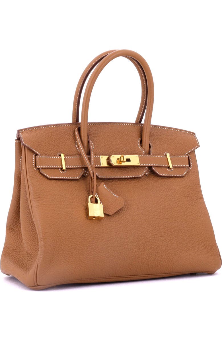 Pre-Owned Hermes Birkin Handbag Brown Togo with Gold Hardware 30, Alternate, color, Gold