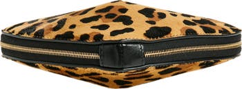 Alaïa Le Coeur Leopard Heart Genuine Calf Hair Crossbody Bag