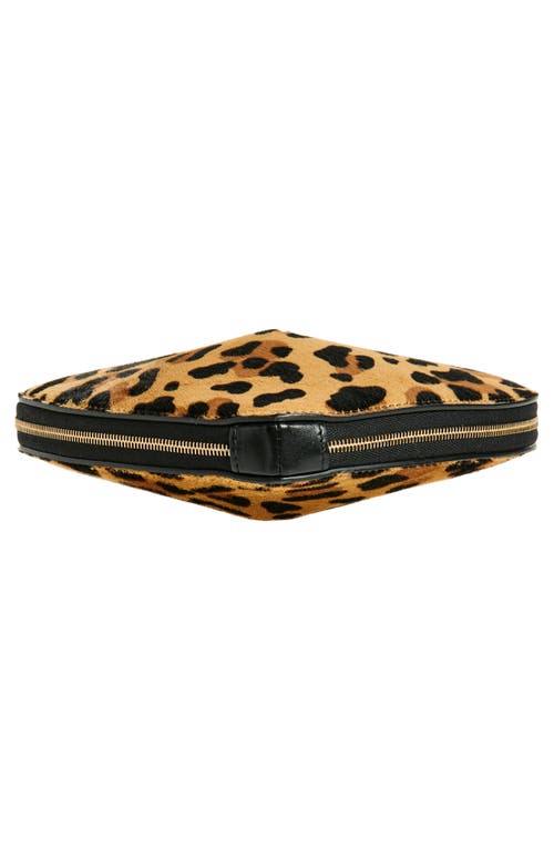 Alaïa Le Coeur Leopard-print Leather-trimmed Calf Hair Shoulder Bag In Brun Sepia