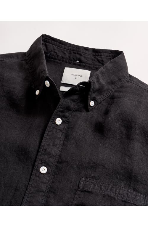 Billy Reid Tuscumbia Linen Shirt Button Down In Black
