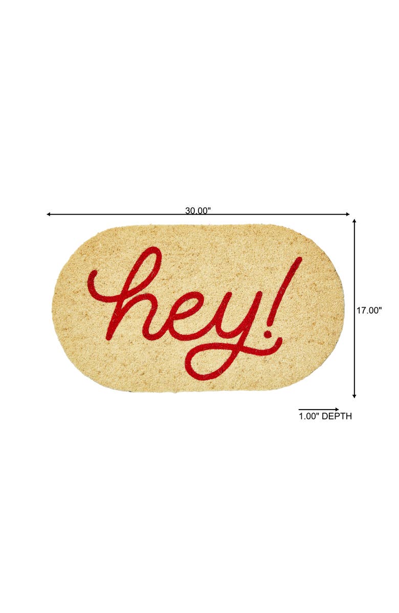 tag Hey Shaped Non-Slip Coir Mat Multi Coir Summer, Alternate, color, Beige
