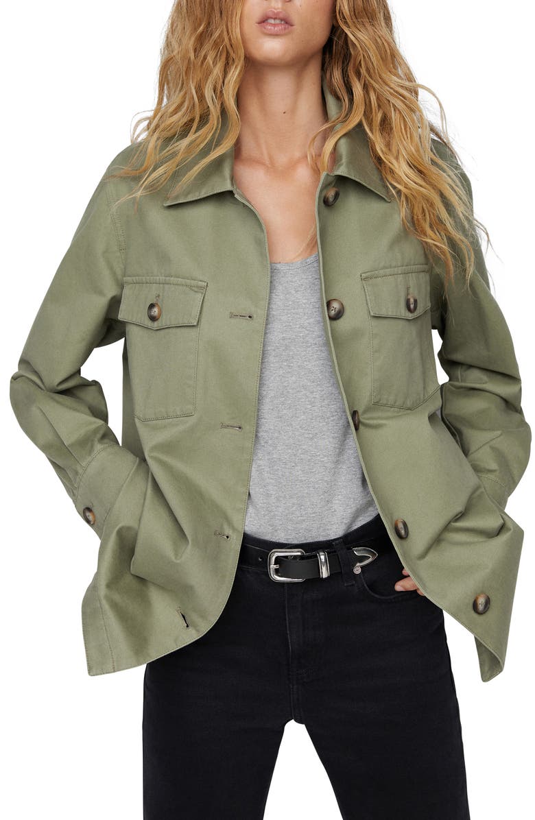 MANGO Cotton Overshirt, Main, color, 