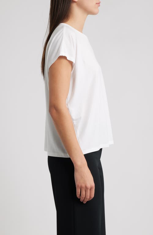 Eileen Fisher Crewneck Wedge Top In White