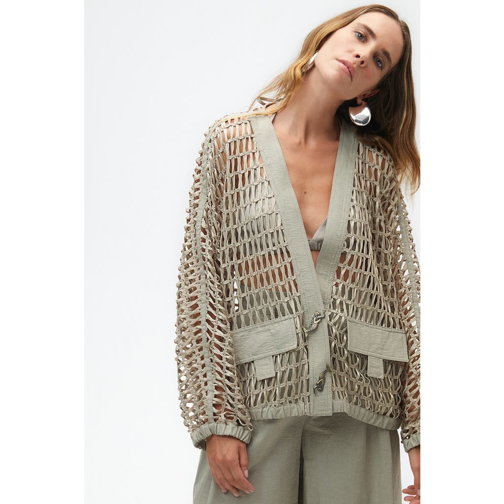 Nocturne Trimmed Mesh Jacket In Black