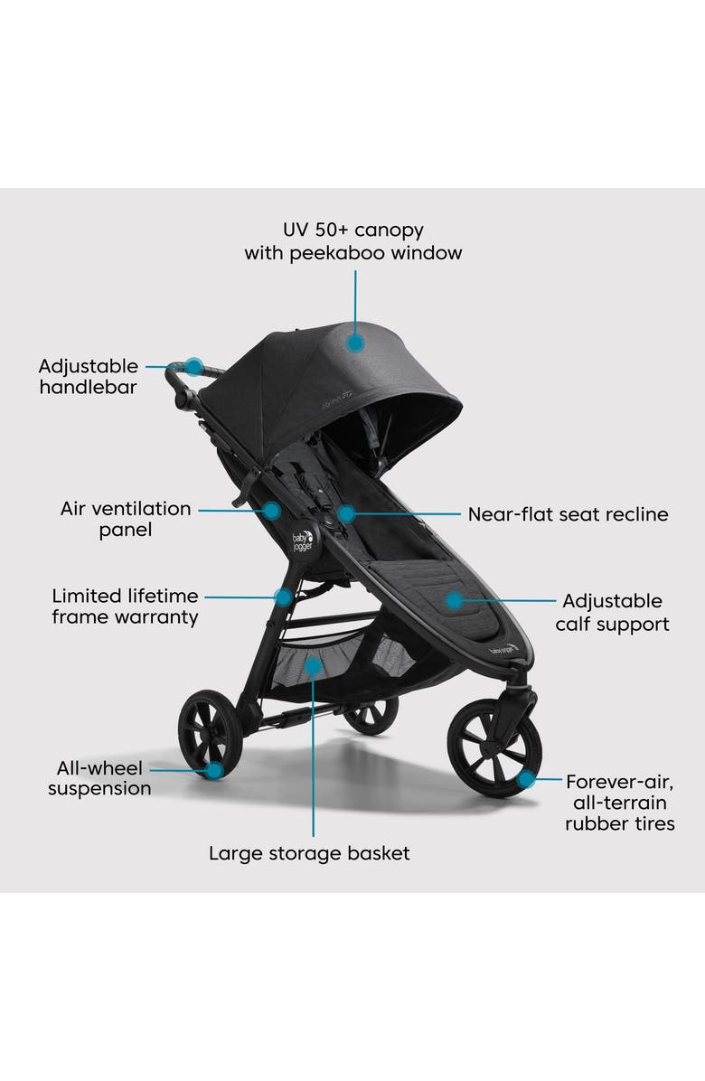 Baby Jogger city mini<sup
®</sup
GT2 Stroller, Alternate, color, Opluent Black