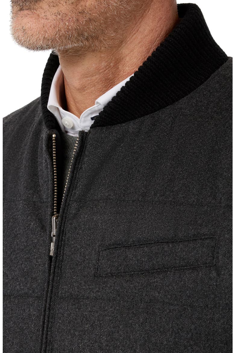 Sutton Reversible Wool Vest, Alternate, color, CHARCOAL