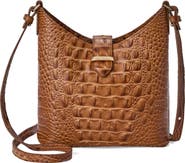 Brahmin Small Gwynne Croc Embossed Leather Crossbody Bag