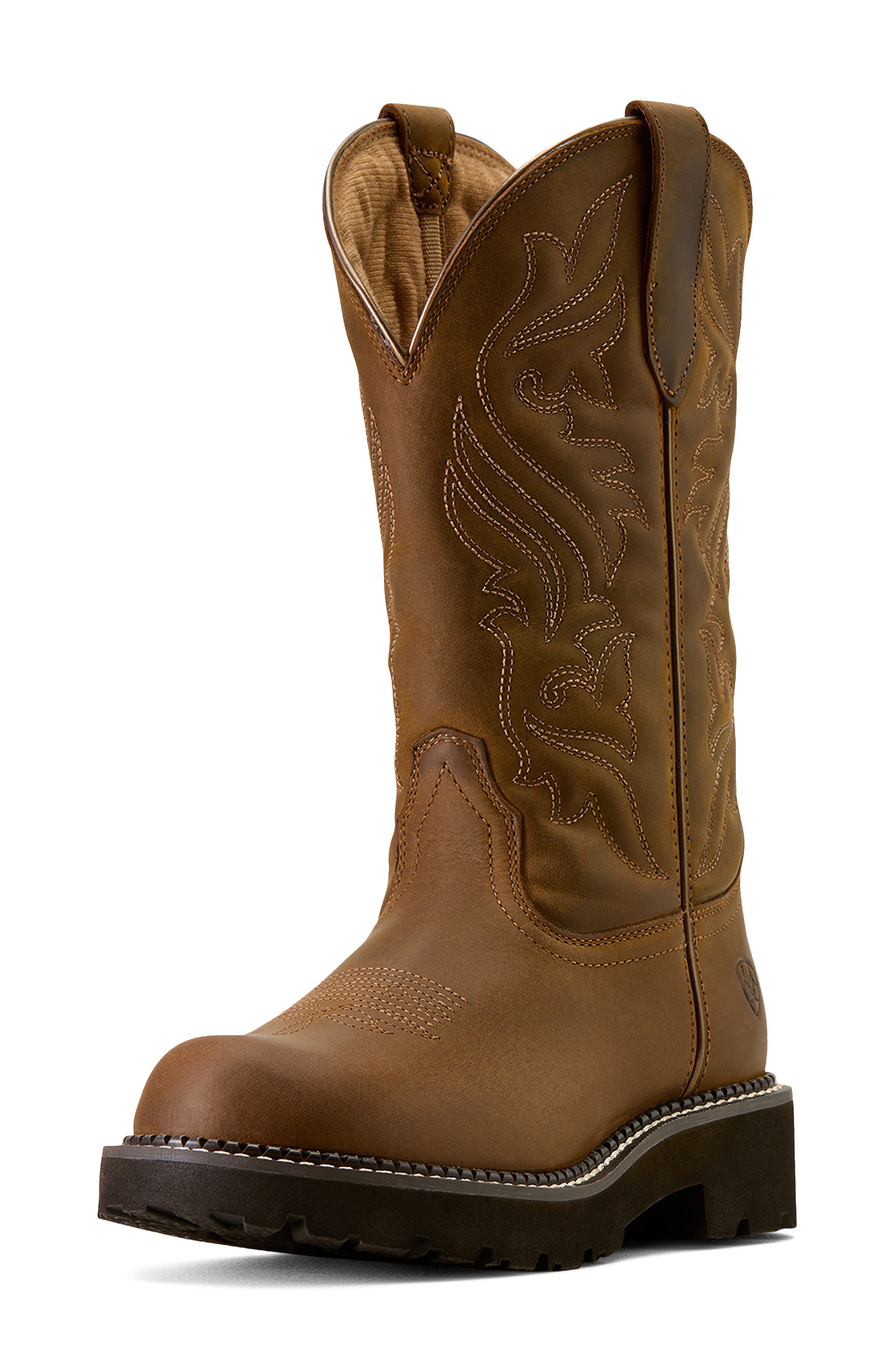 Fatbaby Dawn Western Boot, Alternate, color, DISTRESSED BROWN