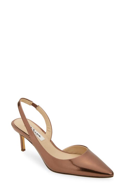 60 Slingback Half d'Orsay Pointed Toe Pump (Women)