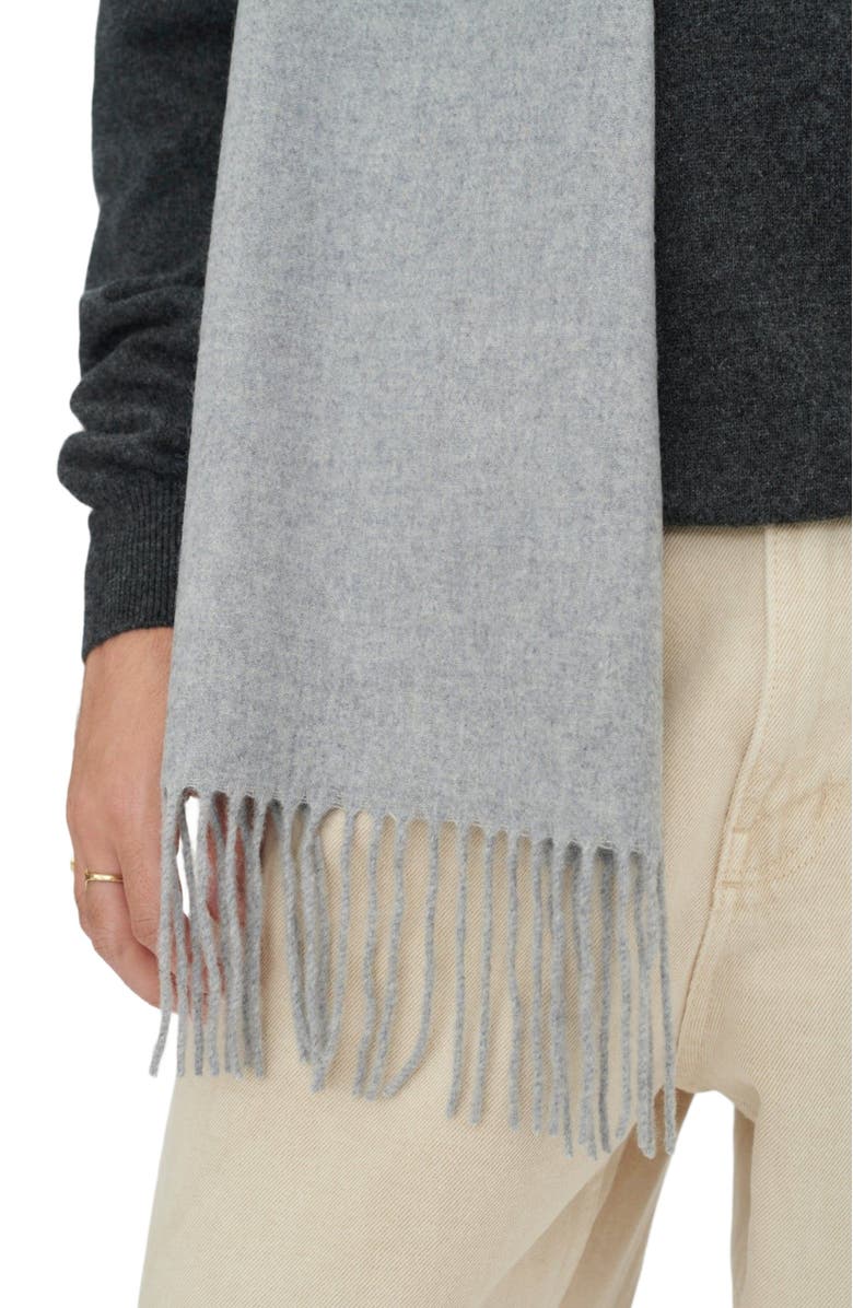 GOBI Mongolian Cashmere Cashmere Fringed Scarf, Alternate, color, Vapor Blue