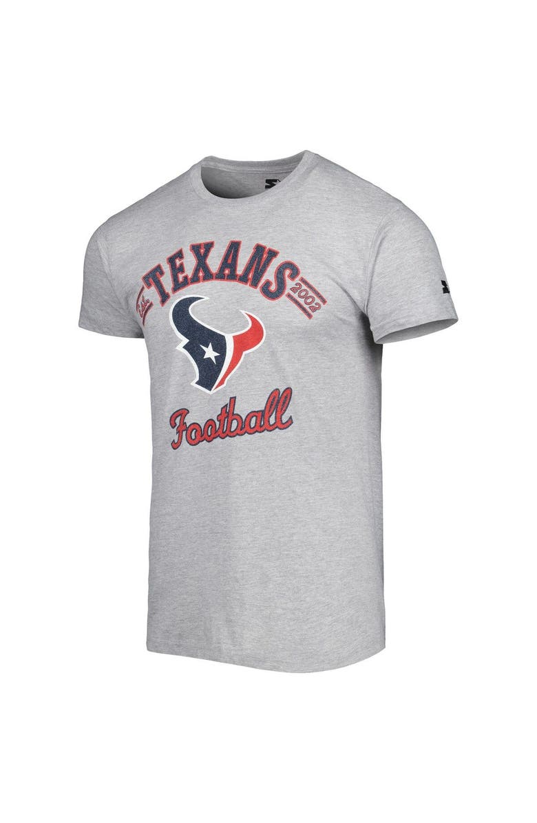 STARTER Men's Starter Heathered Gray Houston Texans Prime Time T-Shirt, Alternate, color, Gray