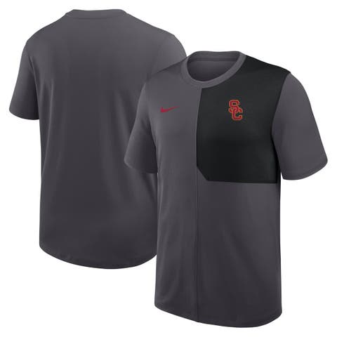 Men's Nike Anthracite USC Trojans 2025 Sideline UV Performance Coach T-Shirt