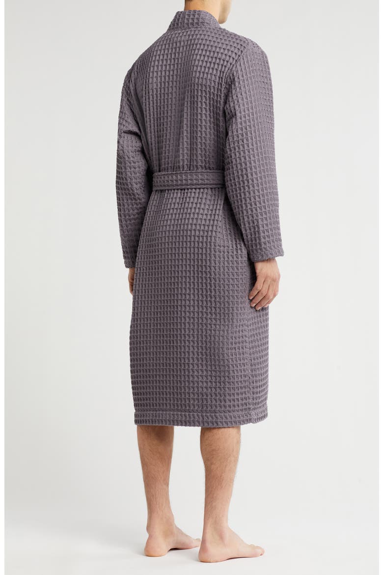 Modern Waffle Robe, Alternate, color, GREY EXCALIBUR
