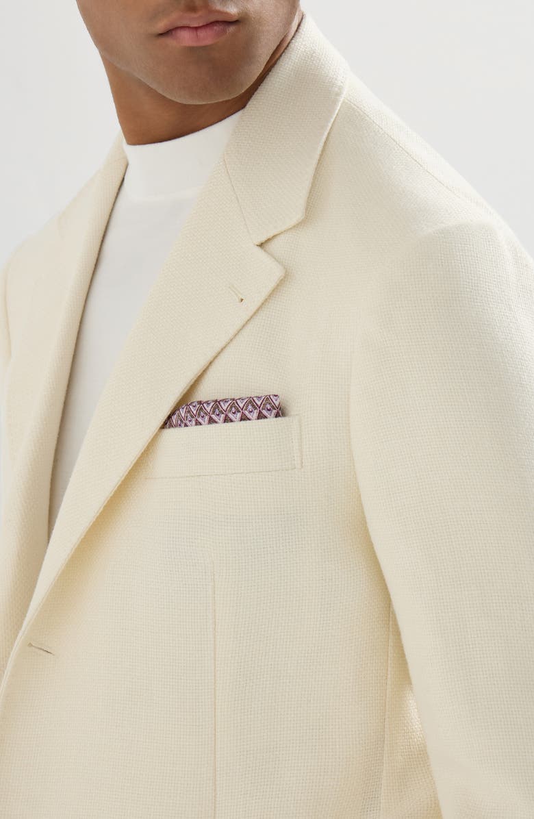 Brunello Cucinelli Pocket square with pattern, Alternate, color, Bordeaux