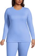 Lands' End Plus Size Baselayer Cozy Thermaskin Crewneck Top