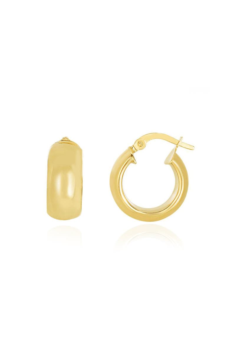 The Lovery Fine Jewelry Chunky Hoop Earrings, Main, color, Yellow Gold