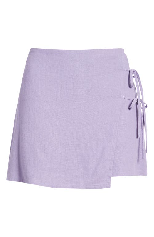 Bp. Side Tie Linen Blend Miniskirt