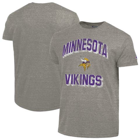 Men's Champion  Heather Charcoal Minnesota Vikings Ultimate Tri-Blend T-Shirt