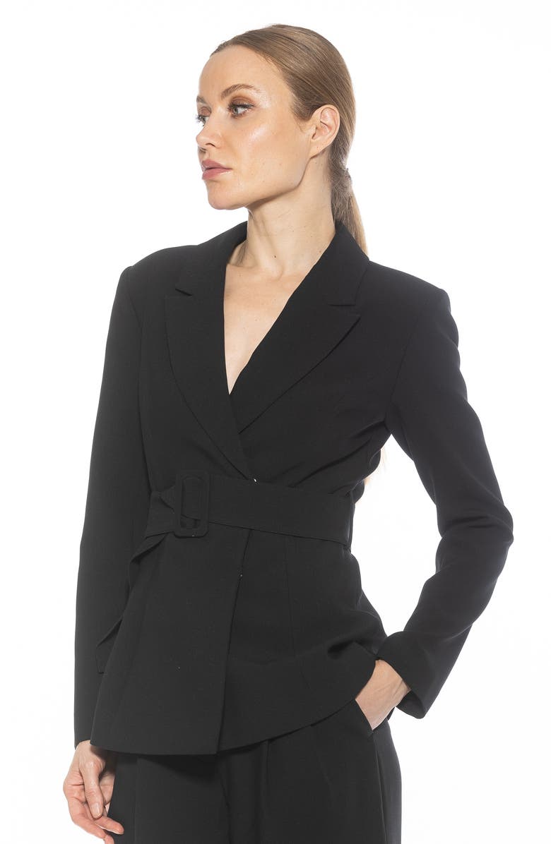 Alexia Admor Janna Longline Blazer, Alternate, color, Black