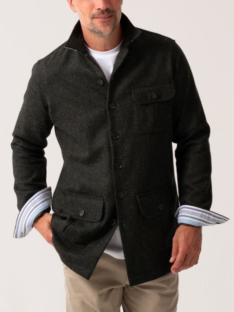 Long Sleeve Wool Shirt-Jacket