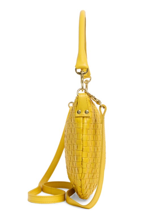 Shop Clare V . Petit Moyen Woven Leather Messenger Bag