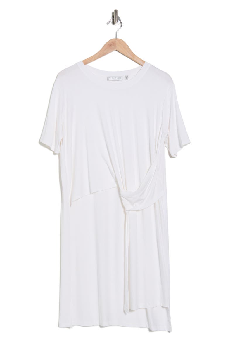 Knot High-Low Tunic Shirt, Alternate, color, WHITE