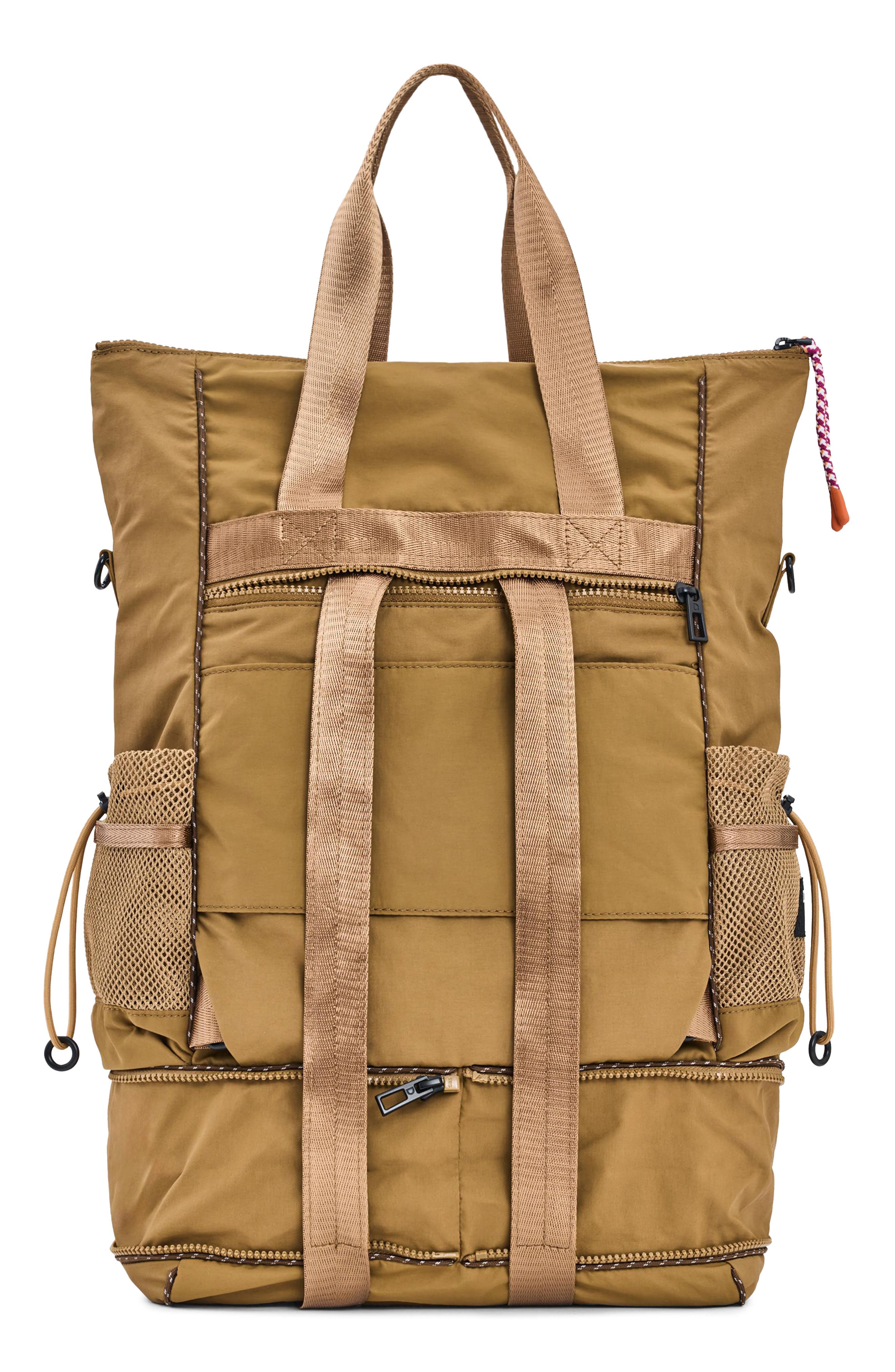 Desigual Large Nylon Backpack, Alternate, color, Camel