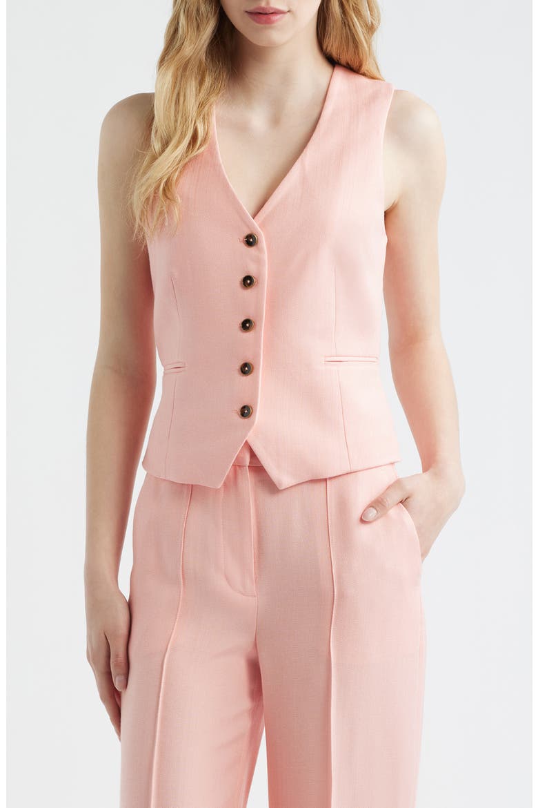 Magda Slim Fit Vest, Main, color, PINK