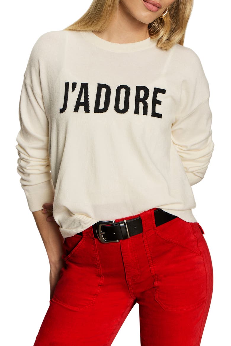 Crewneck Sweater, Main, color, IVORY CHALK
