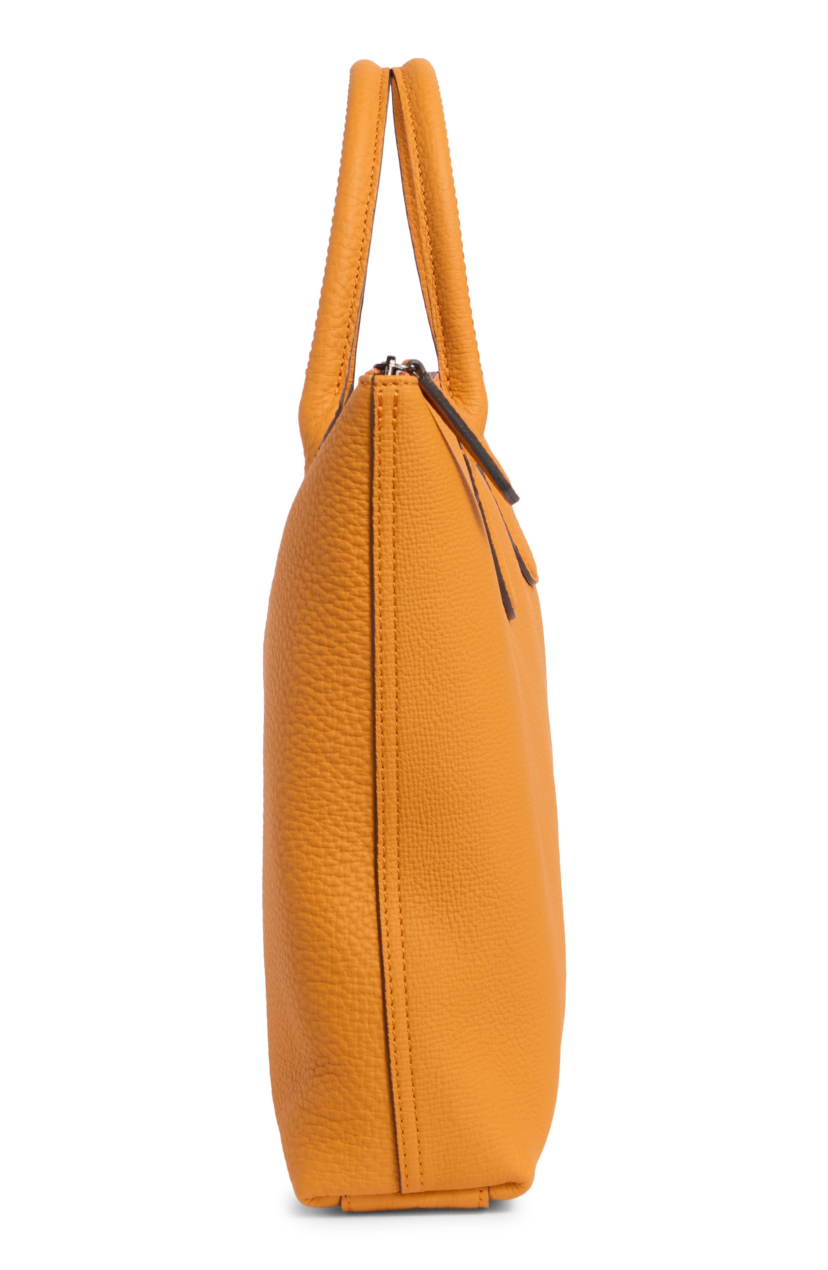 Longchamp Essential Pebbled Leather Document Holder, Alternate, color, Orange