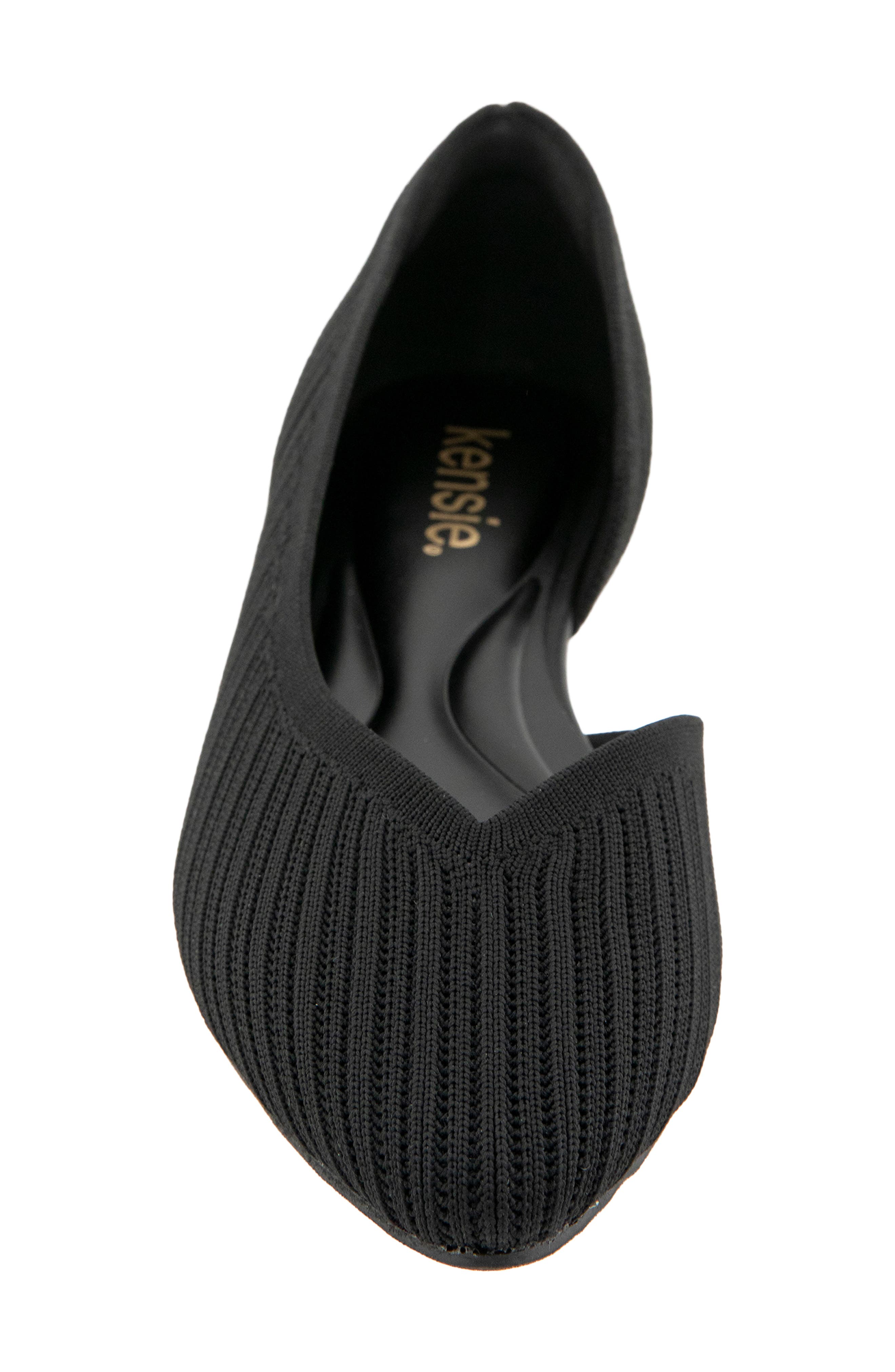 Gavah D'Orsay Flat, Alternate, color, BLACK
