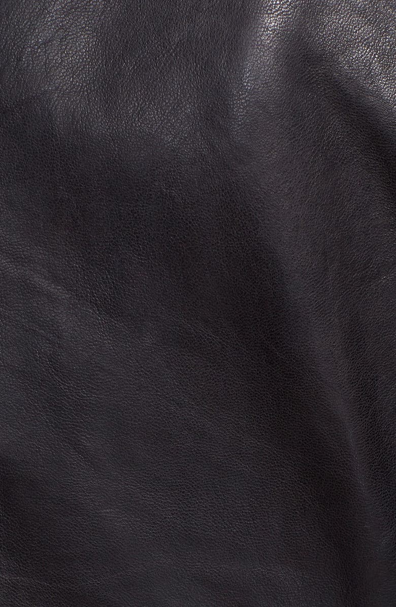 Ted Baker London 'Roark' Stand Collar Leather Jacket, Alternate, color, 