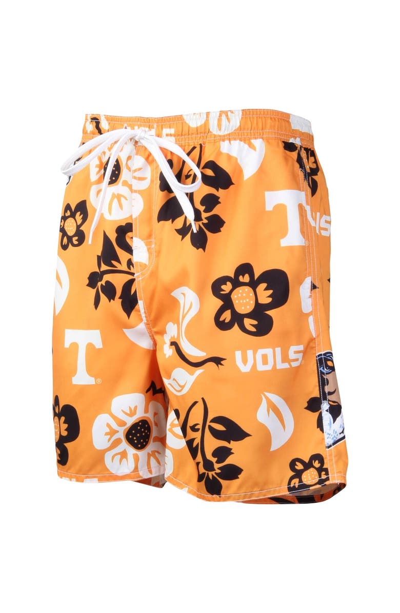Wes & Willy Men's Wes & Willy Tennessee Orange Tennessee Volunteers Floral Volley Logo Swim Trunks, Alternate, color, 