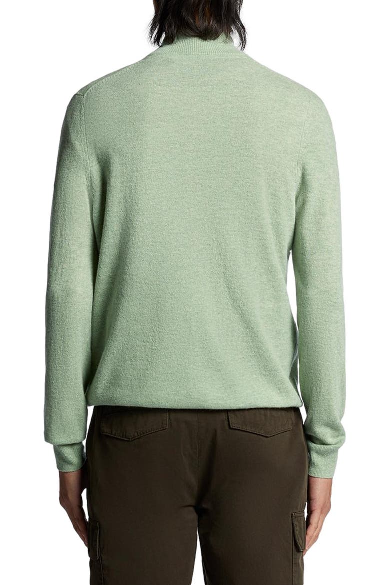 Lambswool Blend Quarter Zip Sweater, Alternate, color, Cold Mint Marl