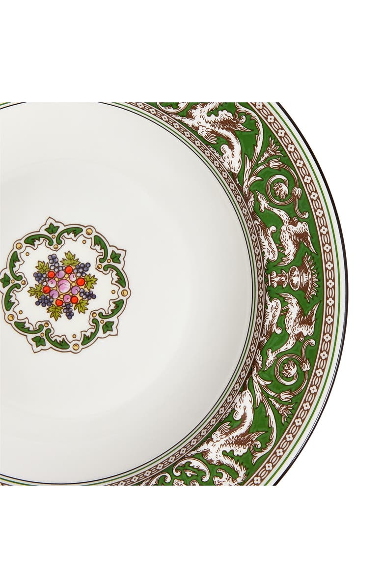 Wedgwood Florentine Bone China Soup Bowl, Alternate, color, Verde