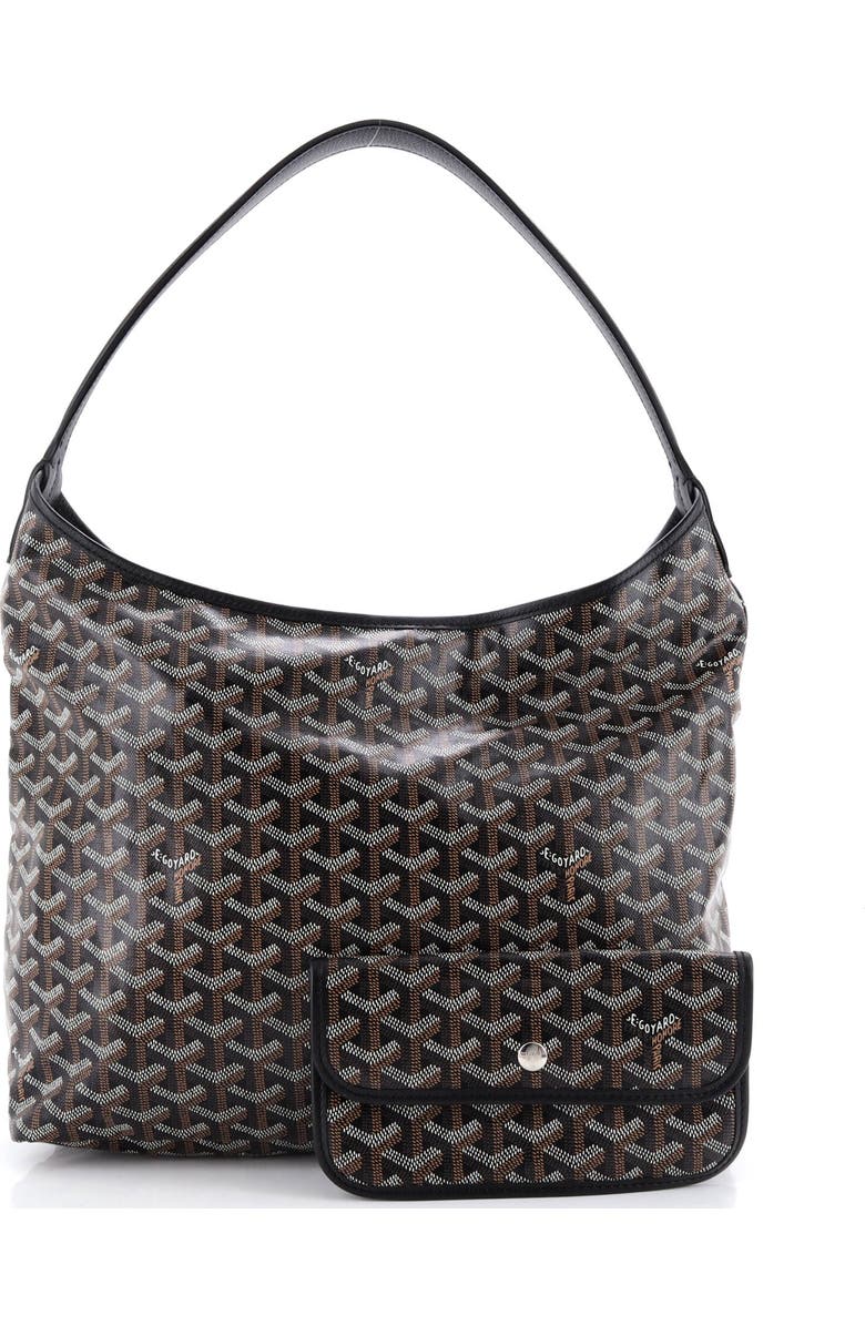 Pre-Owned Goyard Boheme Hobo Coated Canvas, Alternate, color, Black