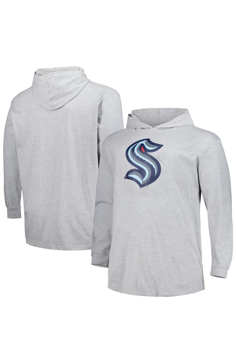 PROFILE Men's Heather Gray Seattle Kraken Big & Tall Pullover Hoodie, Main, color, Heather Gray