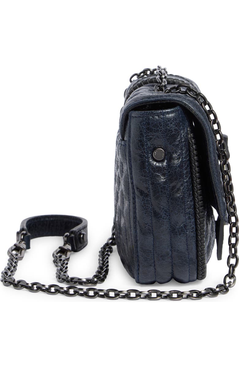 Longchamp Amazone Matelasse Leather Crossbody Bag, Alternate, color, Navy