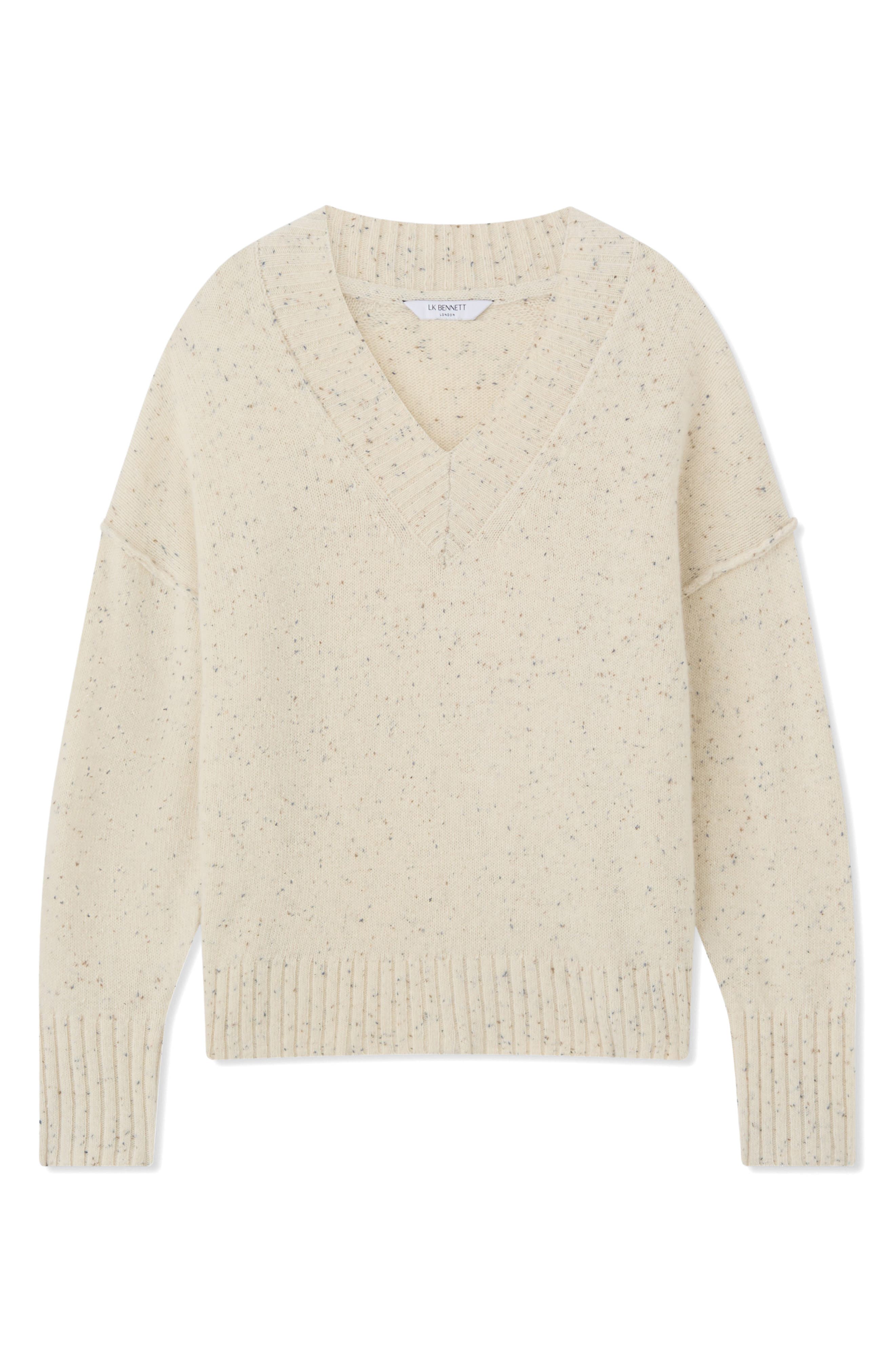 LK Bennett Cara Lambswool Blend V-Neck Sweater