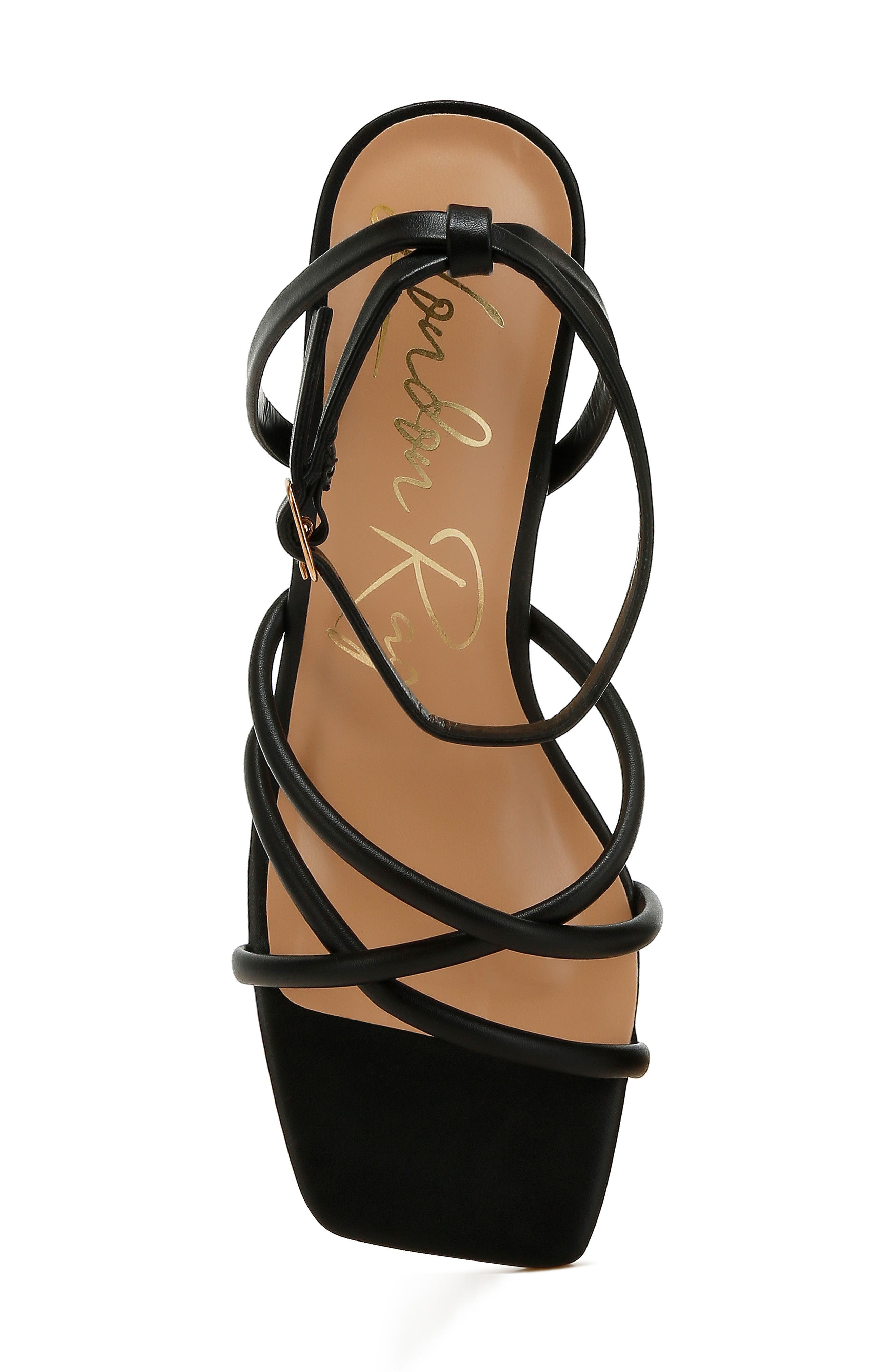 LONDON RAG Alyona Sandal, Alternate, color, Black
