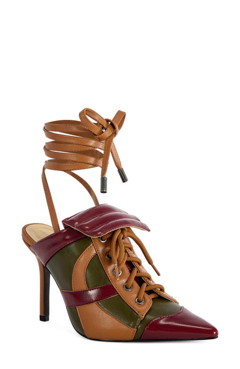 Ambre Lace Up Pointed Toe Bootie