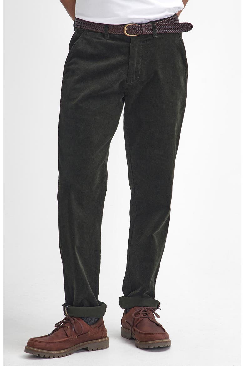 Tailored Fit Cotton Stretch Corduroy Chinos, Main, color, FOREST