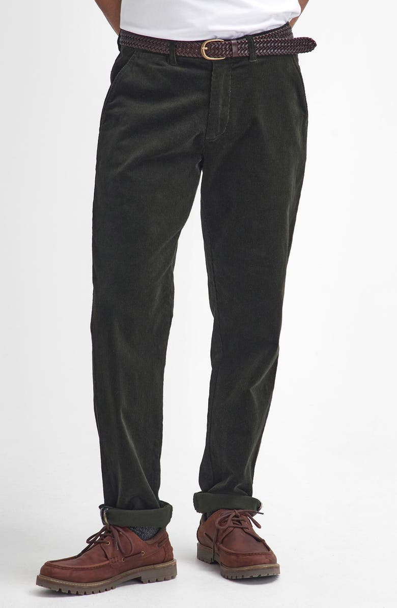 Barbour Tailored Fit Cotton Stretch Corduroy Chinos, Main, color,