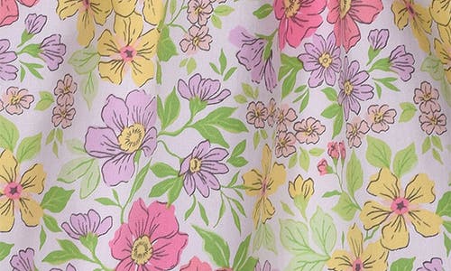 Shop Gerson & Gerson Floral Print Smocked Cotton Sundress In Green