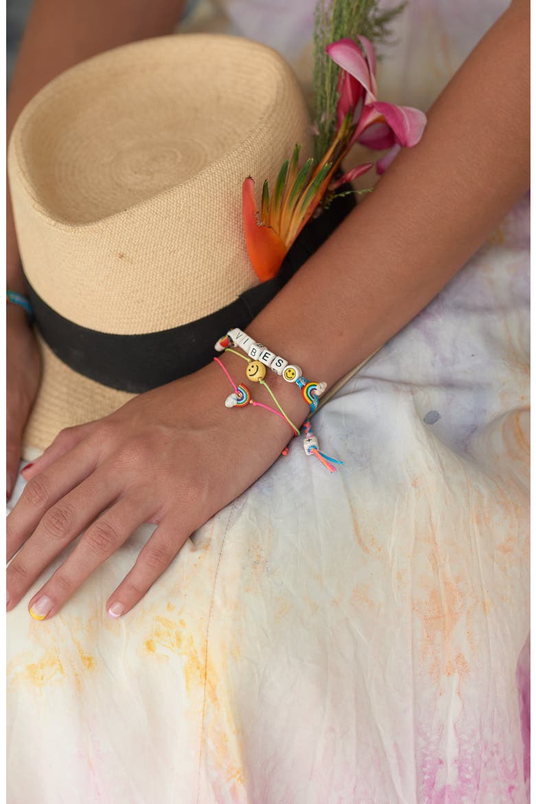 Rainbow Smile Bracelet Set, Alternate, color, Rainbow